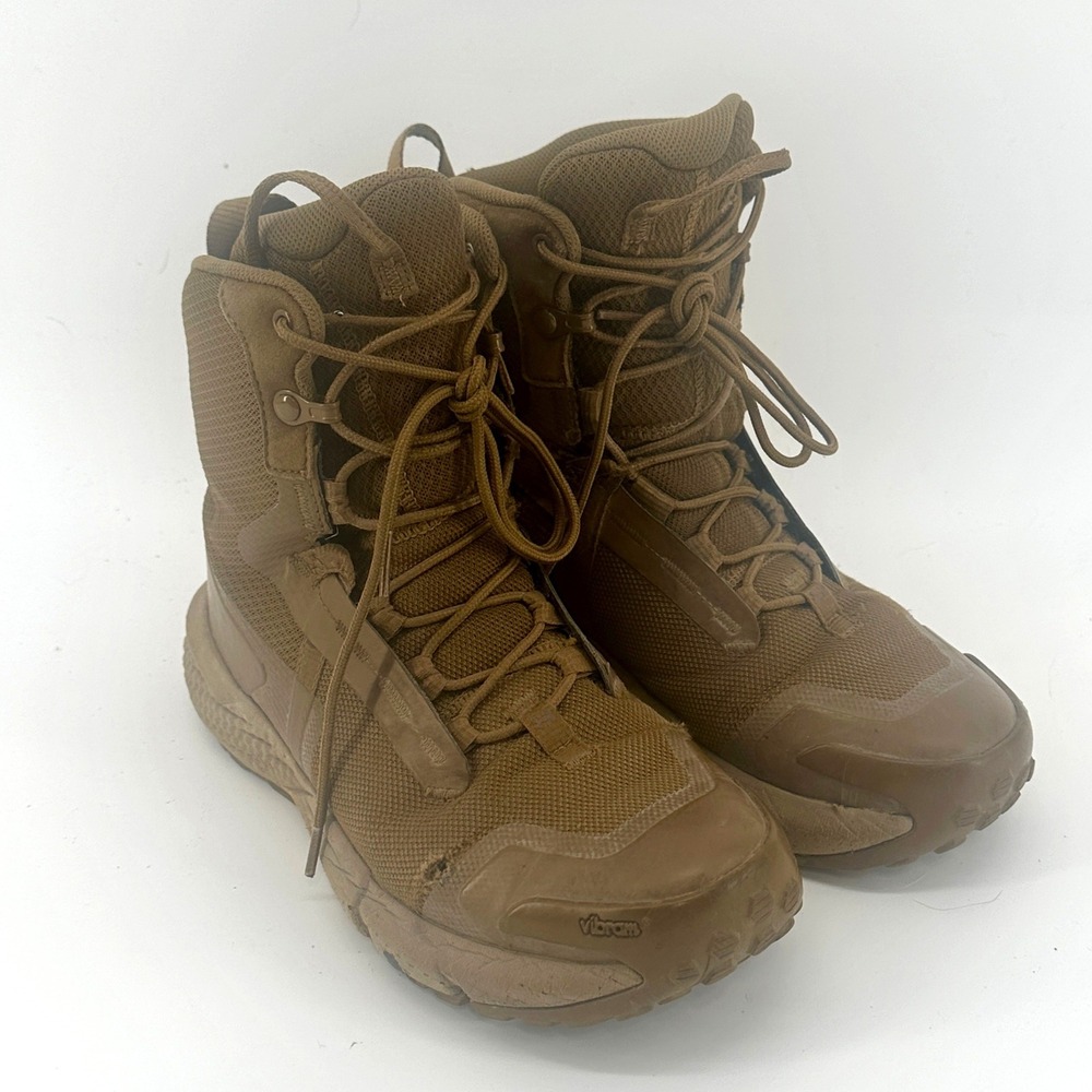 Under Armour Valsetz Tactical Boots Men 6‎ Womens 7.5 Brown Coyote 3027381-200